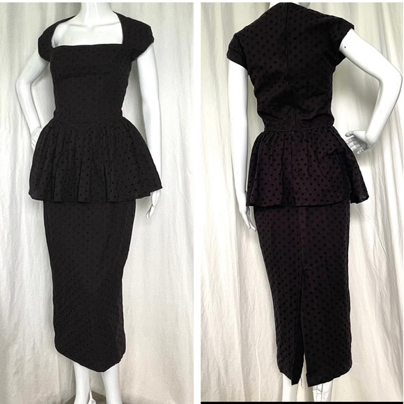 Betsey Johnson Dresses & Skirts - Vintage Betsey Johnson USA Punk Label Eyelet Peplum Dress